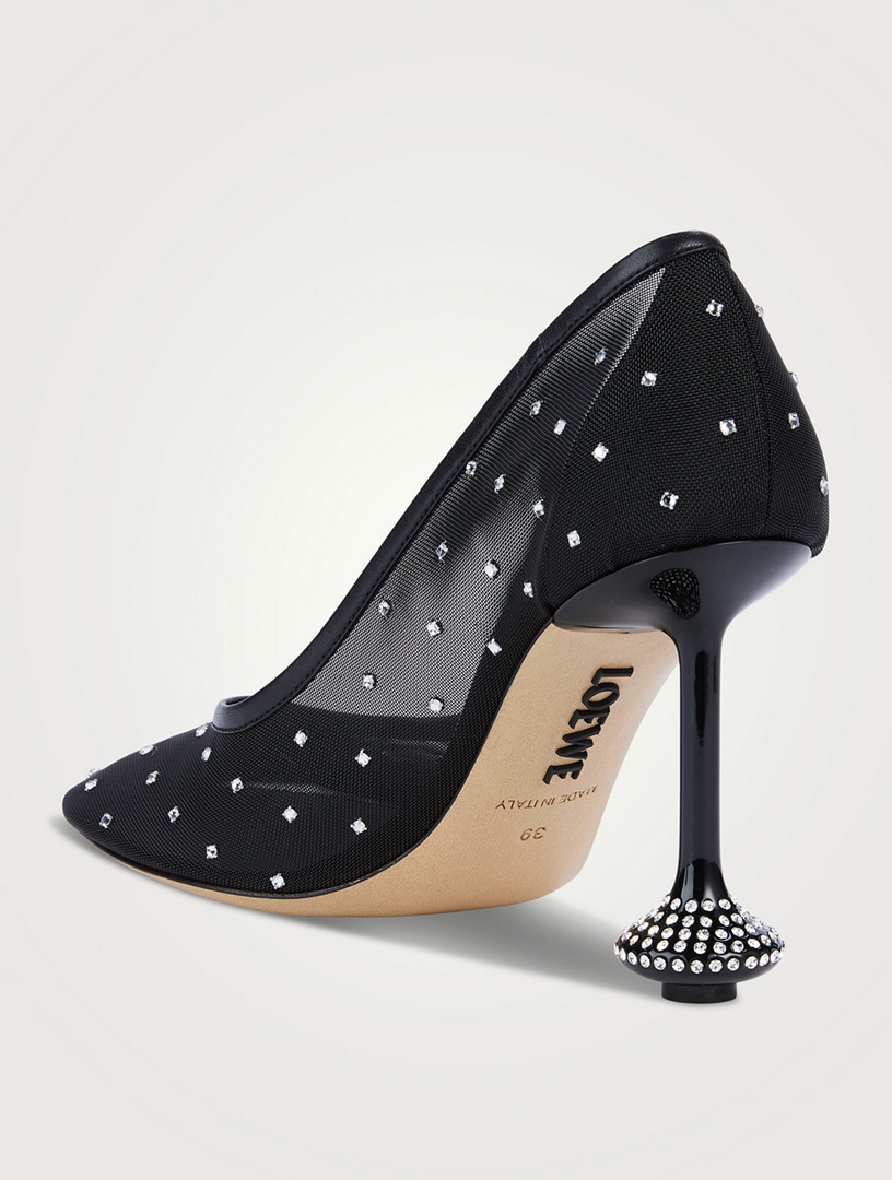 Toy Embellished Mesh Pumps