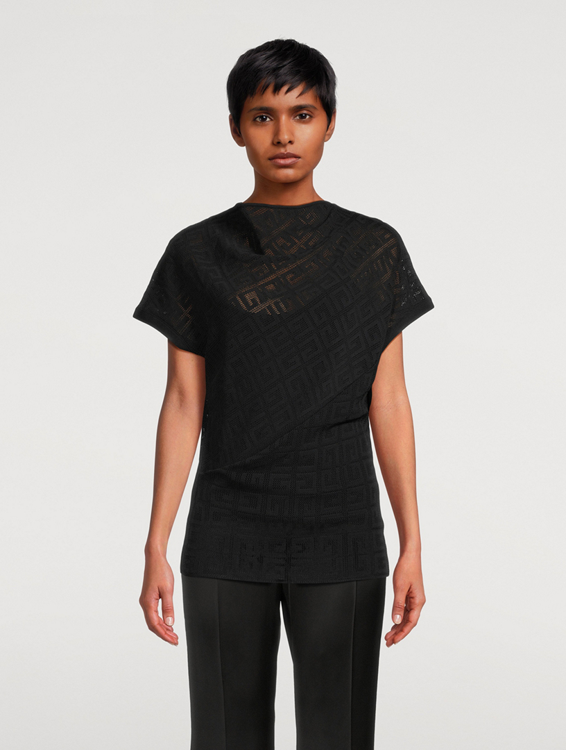 GIVENCHY 4G Jacquard Draped Top