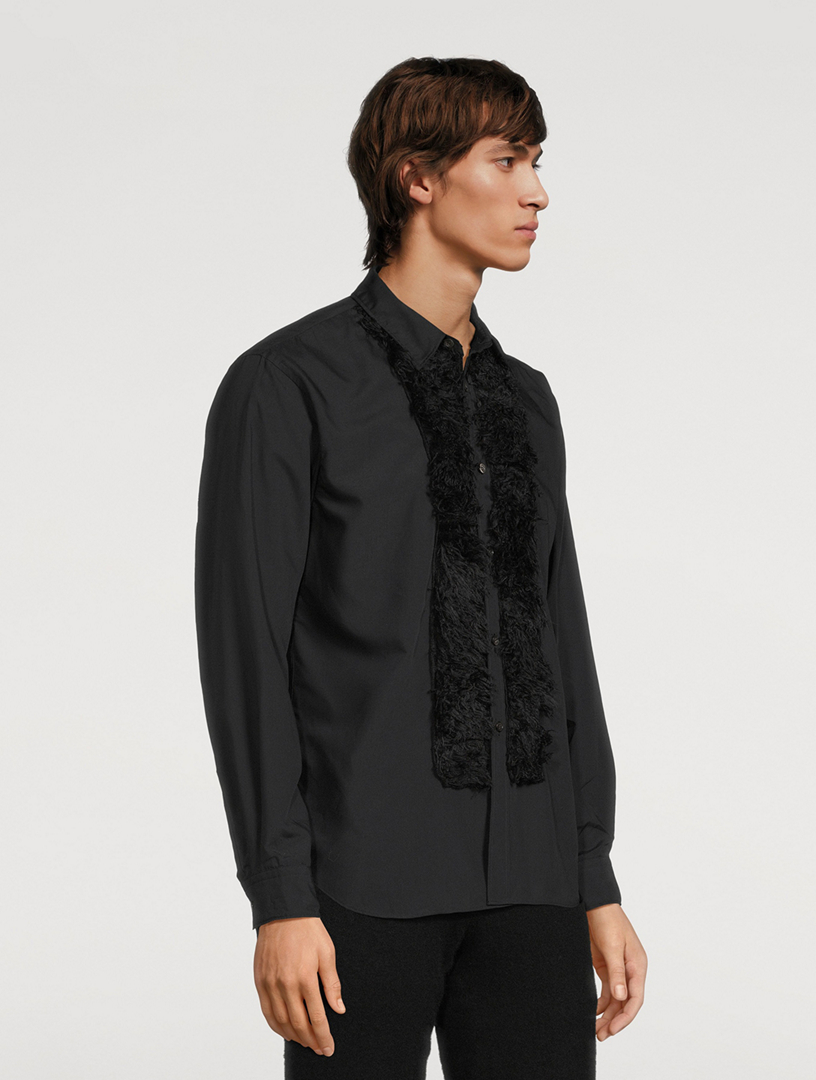 Dress Shirt With Faux Fur