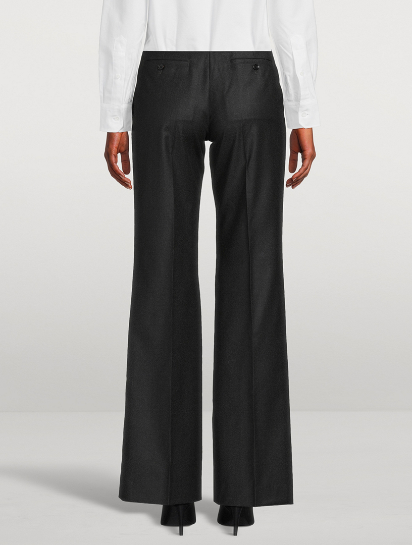 Flared Wool Trousers