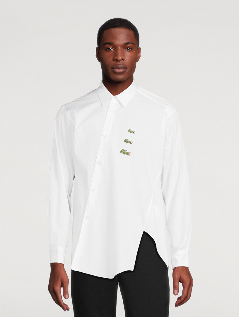 【送料&関税込】Comme des GarAons X Lacoste Asymmetric-hem x Lacoste asymmetric wool cardigan in beige - Comme Des