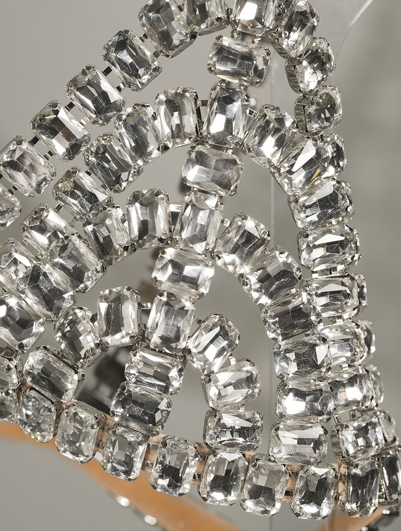 Sexy Scalloped Crystal Bra Split Cutout A Line Cotton Blend Sleeveless –  Luxedress