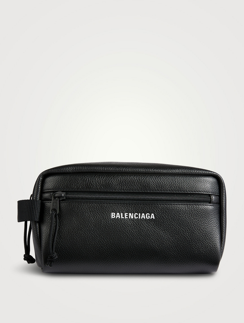 BALENCIAGA Explorer Leather Toiletry Pouch | Holt Renfrew