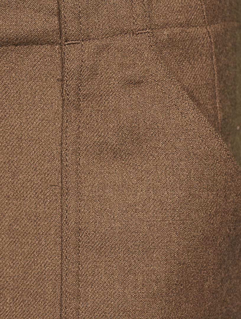 AG x Emrata Amia Wool Wide-Leg Pants