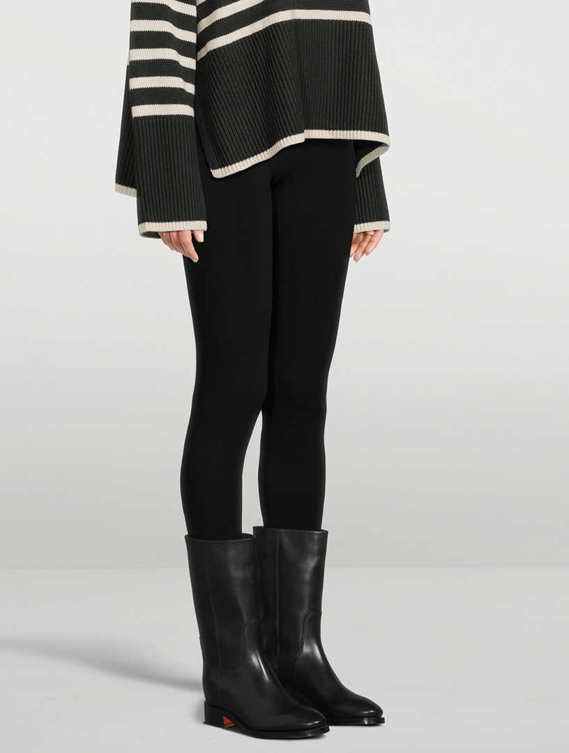 Fleeces Leather Mid-Calf Boots