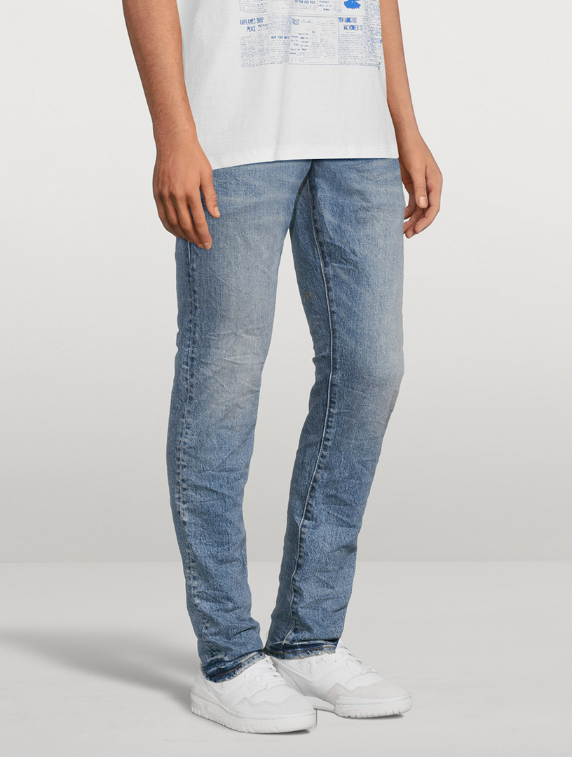 Ripped Jeans with Multi-Paint Splatter (Tinted Light Blue) – Today's Man  Shop