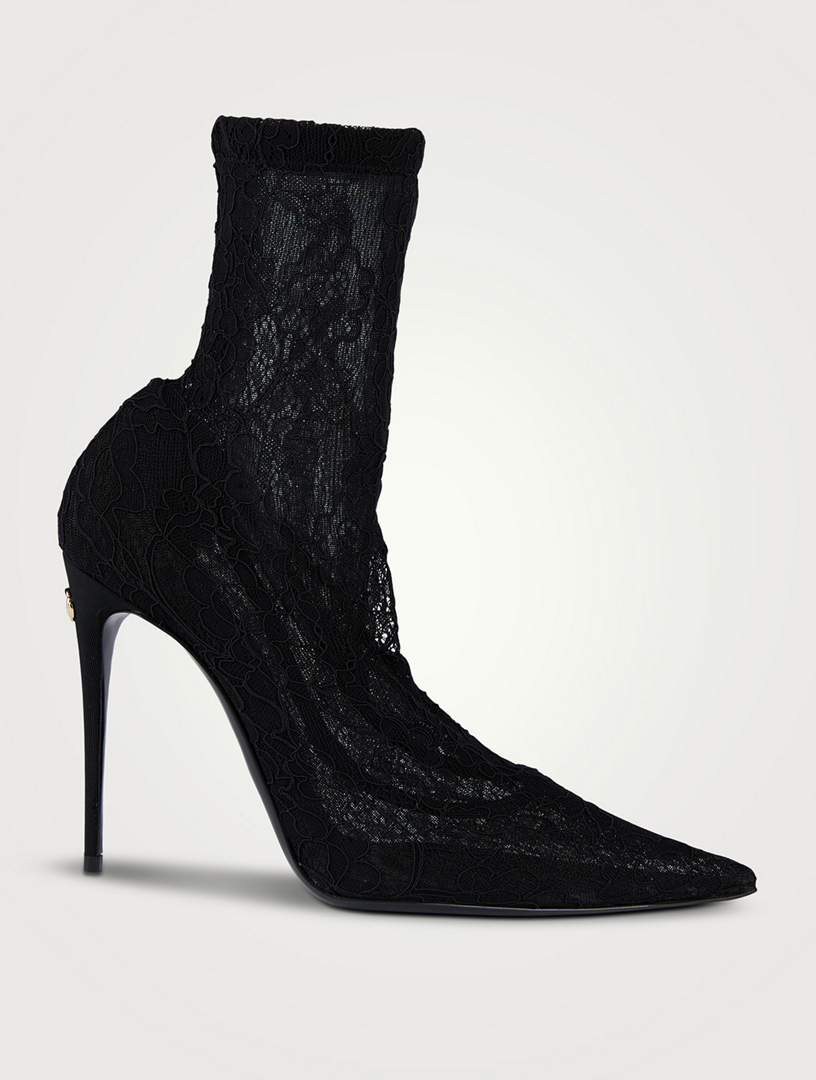 DOLCE & GABBANA Lace Sock Boots | Holt Renfrew