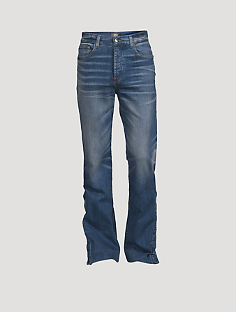 Stack Flared Slim-Fit Jeans