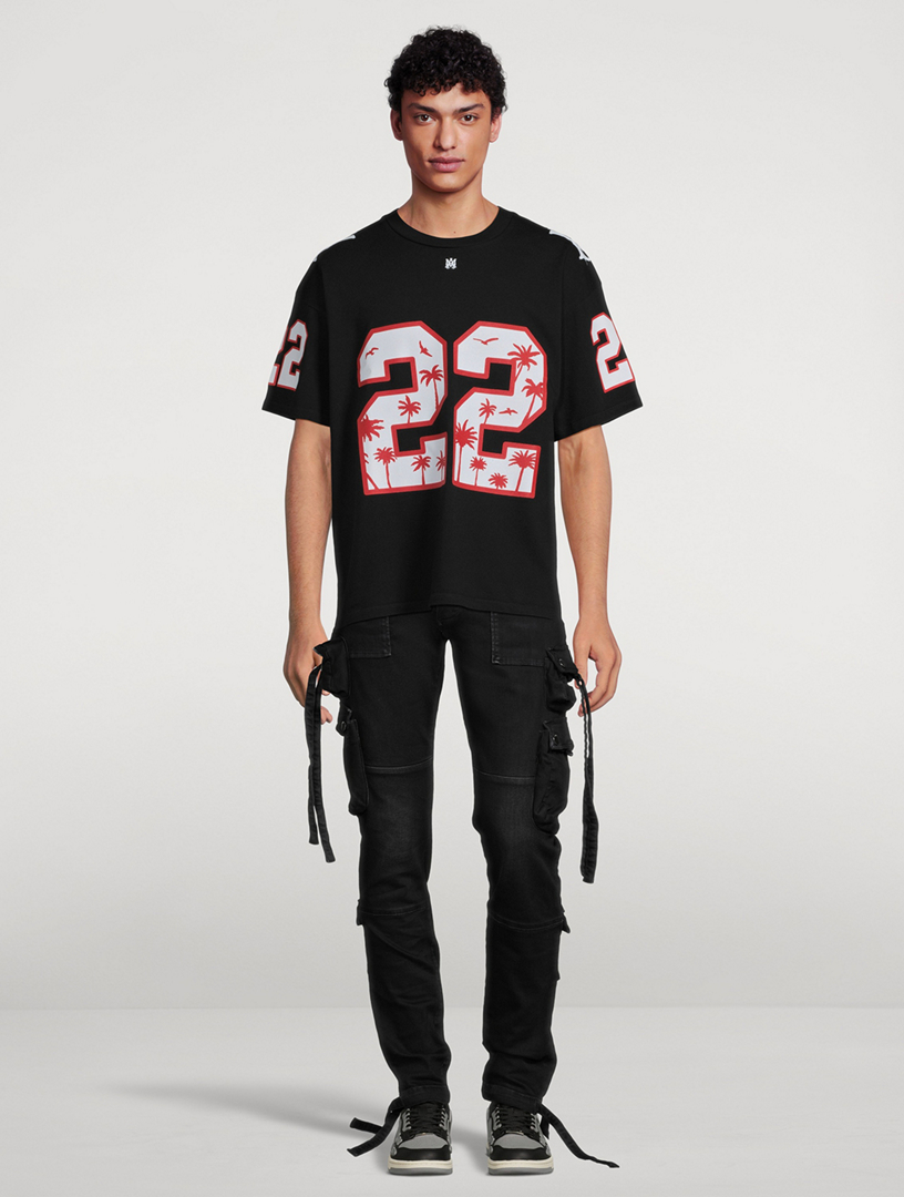 AMIRI アメリカンフットボールシャツ 22 低 価格スポーツ - AMIRI アメリカンフットボールシャツ 22