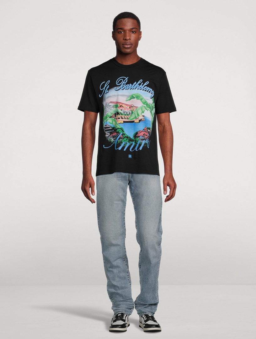 Amiri Eden Rock Tシャツ ブラック 人気グラフィックが際立つ Amiri Eden Rock Tシャツ ブラック 人気グラフィックが際立つ