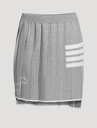 Hector Intarsia Pleated Mini Skirt