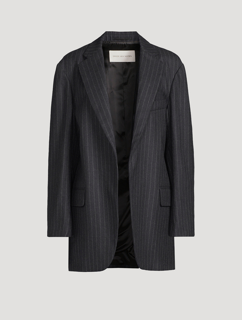 Gray Pinstripe Blazer