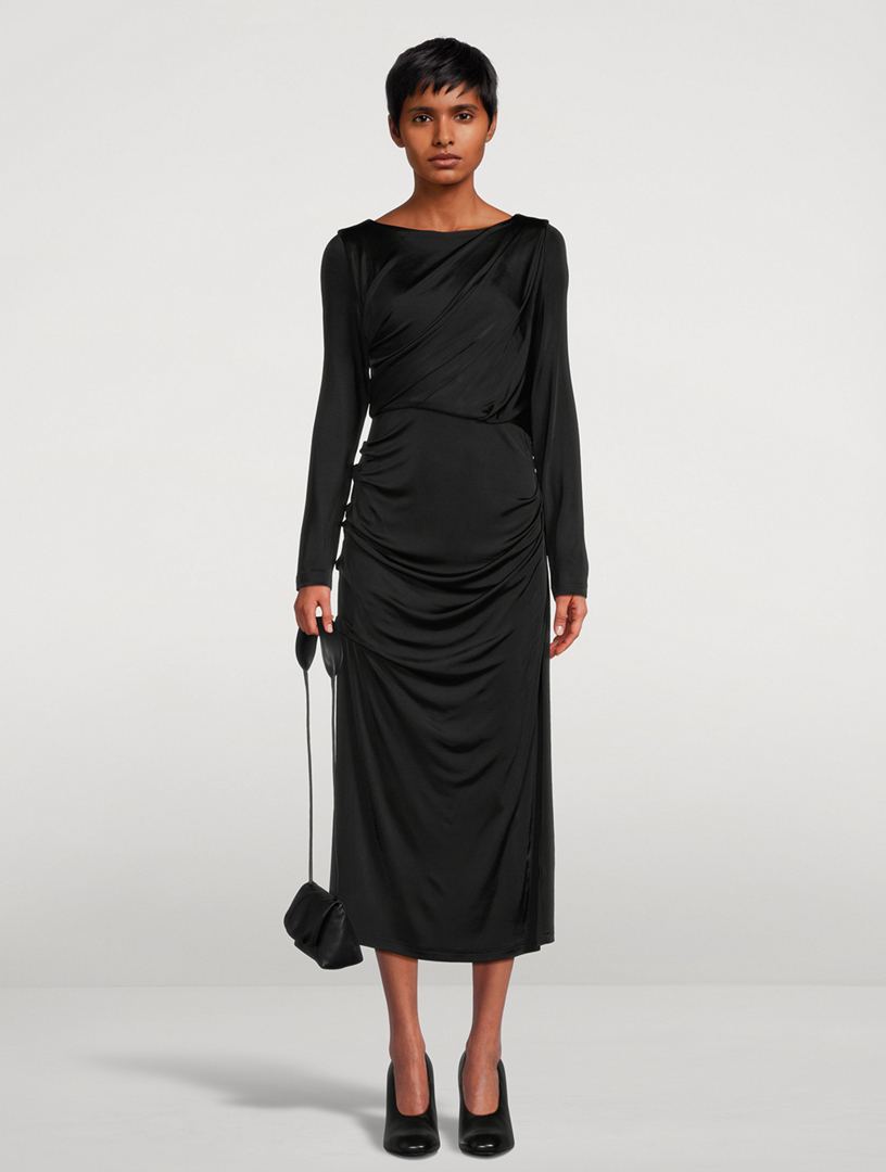 DRIES VAN NOTEN Hunewa Pleated Jersey Dress | Holt Renfrew