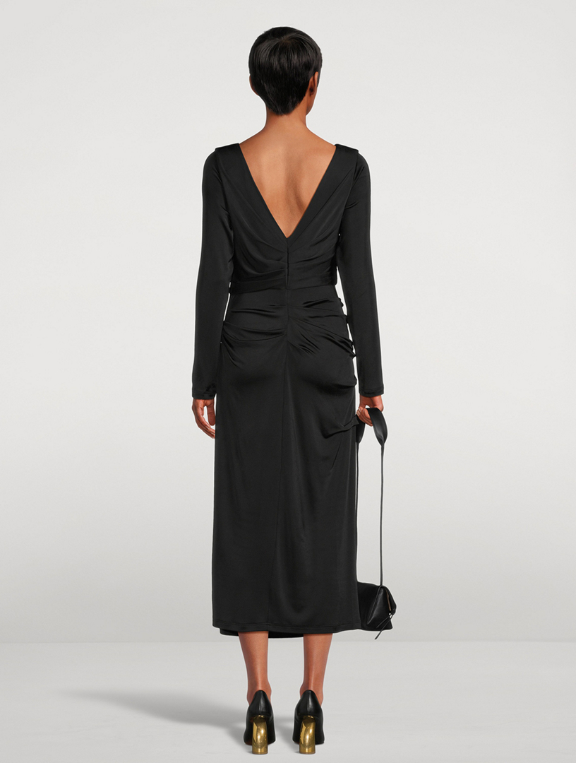 DRIES VAN NOTEN Hunewa Pleated Jersey Dress | Holt Renfrew