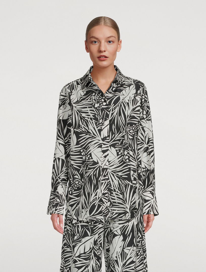 The Oversized Shirt Palm Print