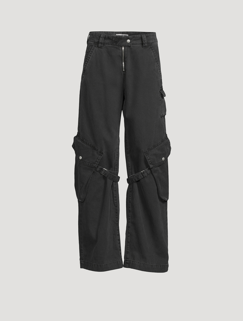 Flared cargo trousers