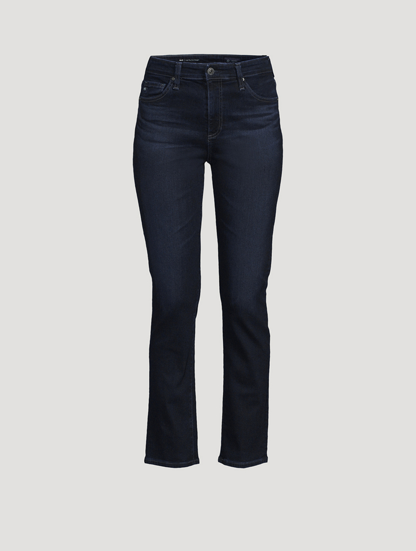 AG Mari High-Rise Slim Straight Jeans  Blue