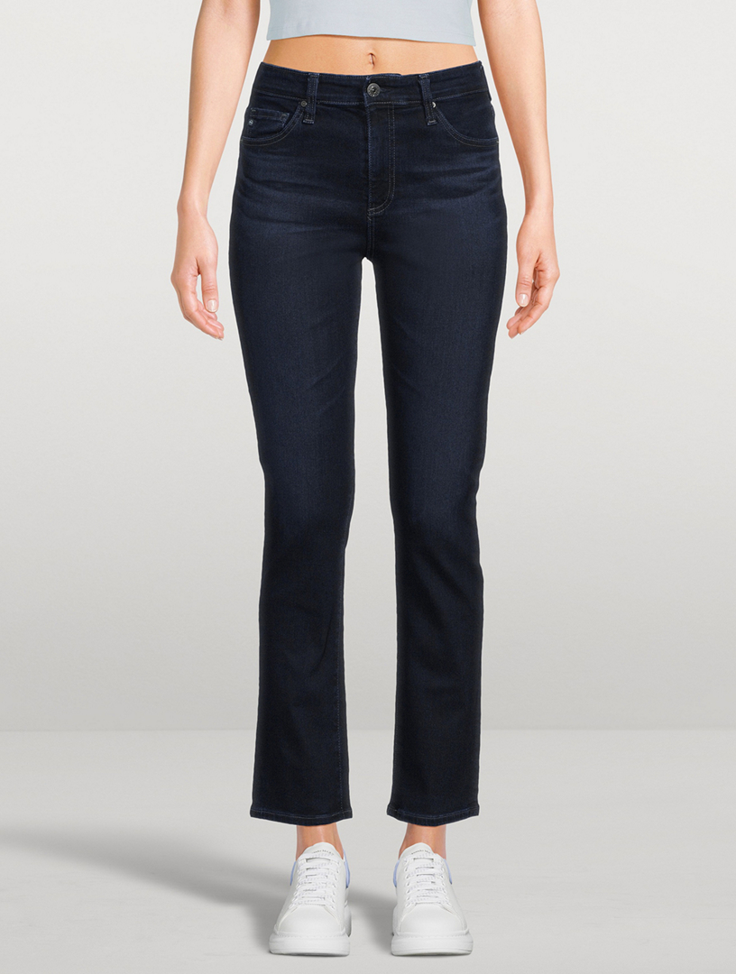 AG Mari High-Rise Slim Straight Jeans  Blue