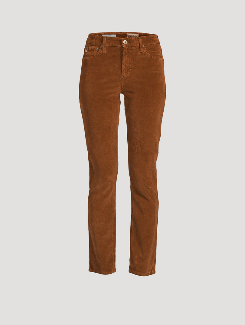 Mari High-Rise Straight Corduroy Pants