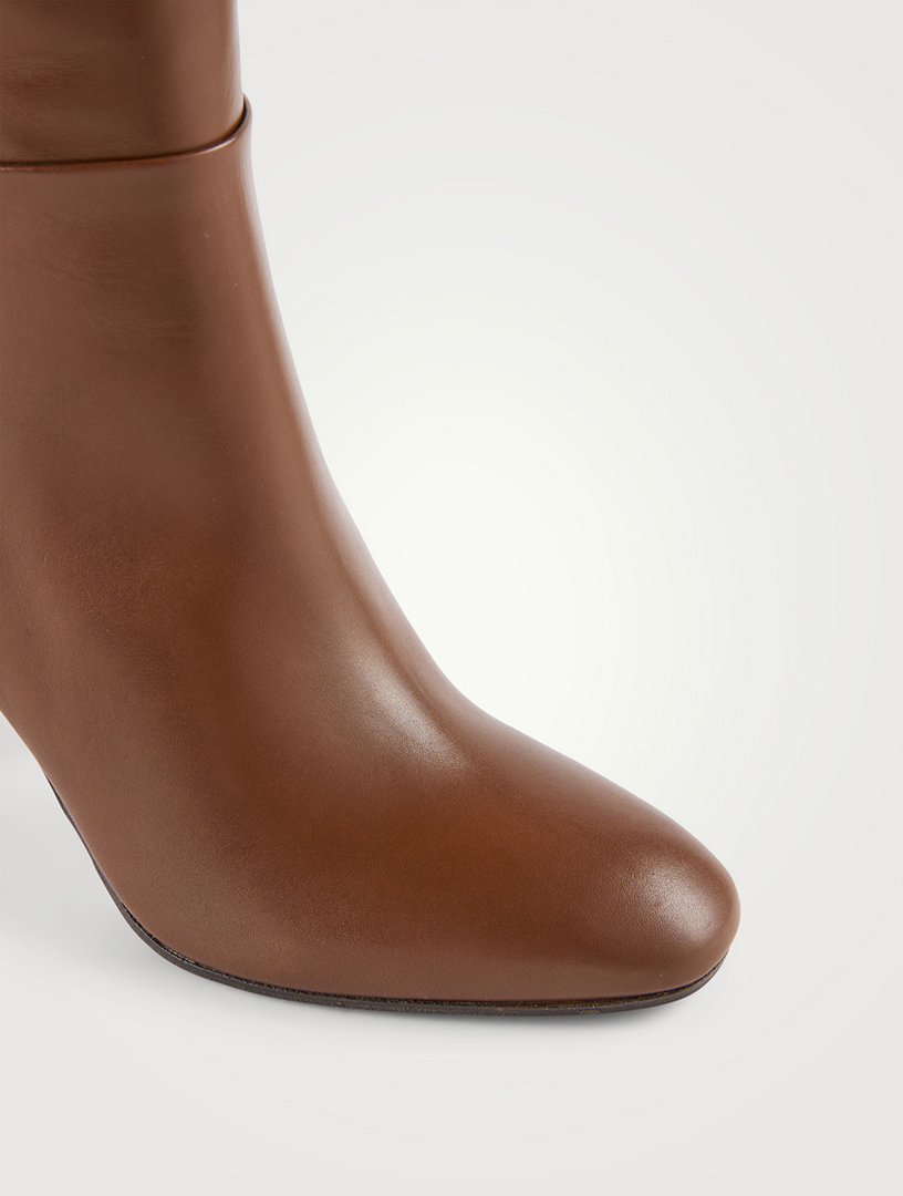 Sellier Leather Knee-High Boots