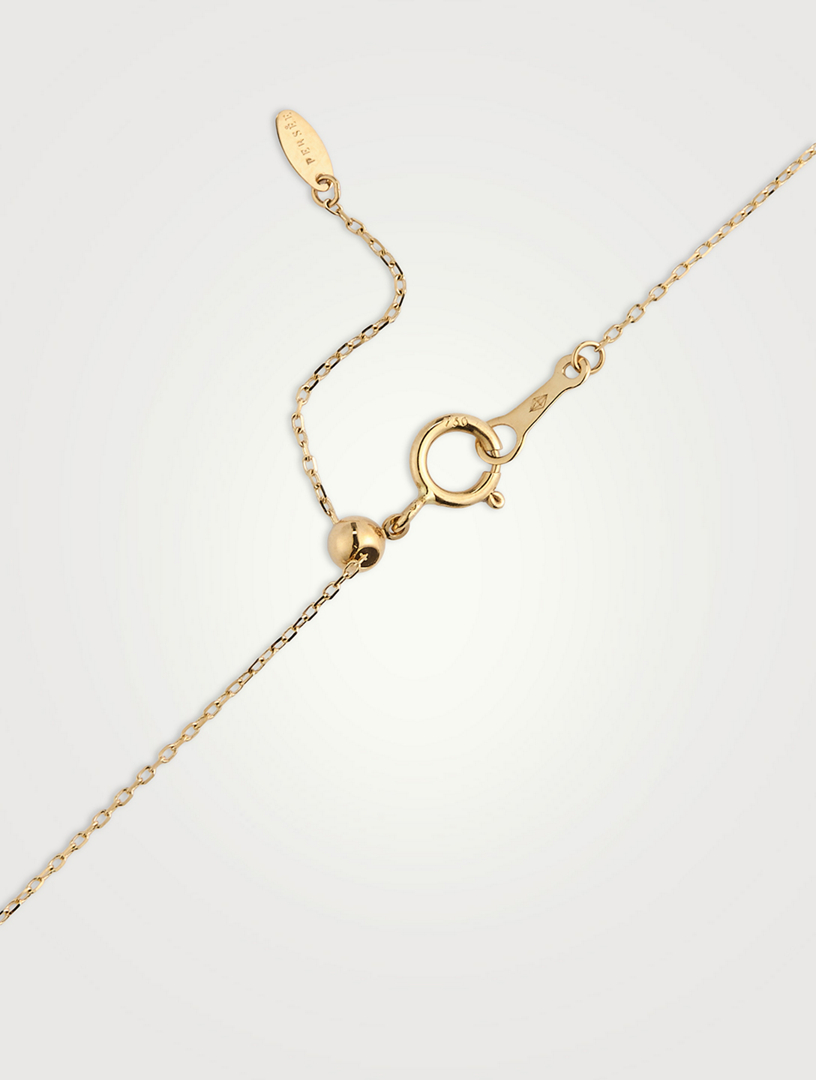 Danaé 18K Gold Necklace Dangle Necklace With Seven Diamonds