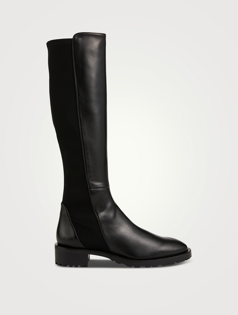 Designer knee high leather boots hotsell