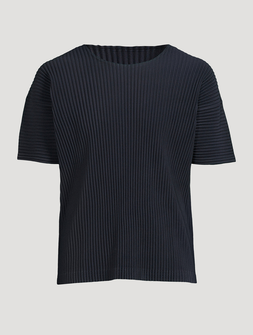 Homme Plissé Issey Miyake Men's Pleated Shirt in Black