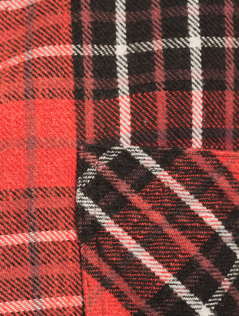 Boxy Work Shirt Plaid Print