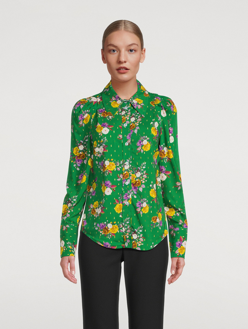 Box Pleat Shirt Floral Print