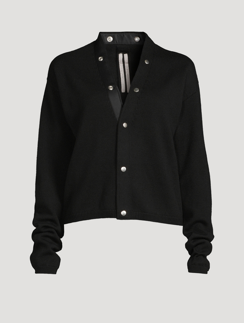 RICK OWENS Peter Cropped Wool Cardigan | Holt Renfrew