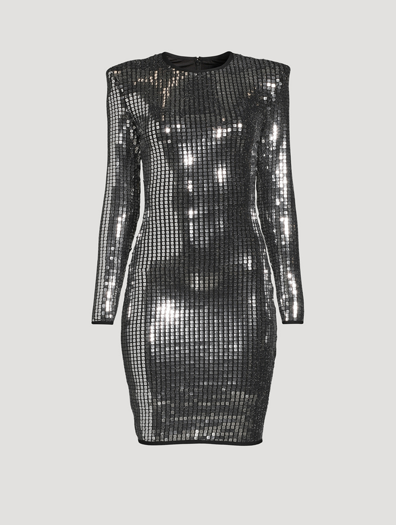 Silver Sequin Mini Dress – Borrowed by Design