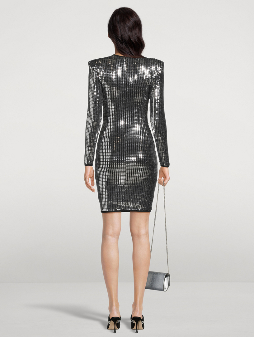 smythe sequin dress V-Neck Mini Dress
