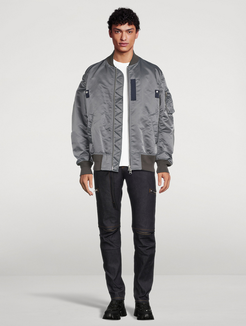 sacai cotton twill x nylon twill blouson-