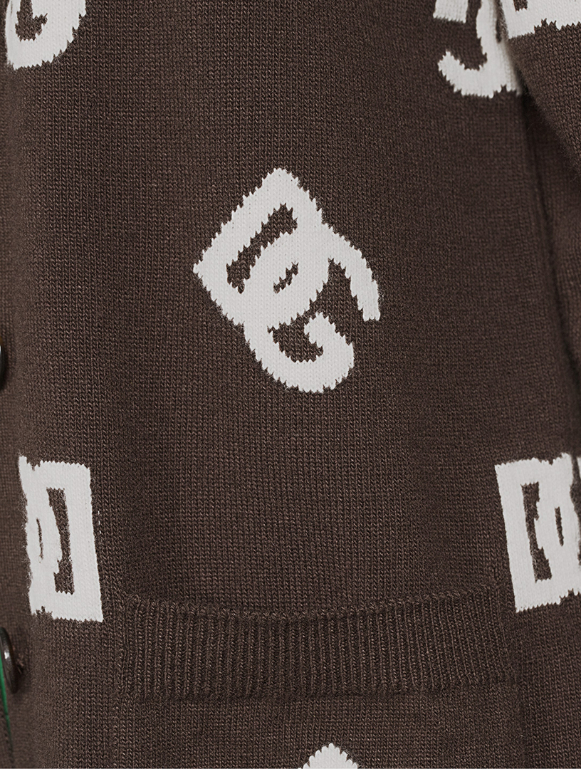 DOLCE & GABBANA Logo Jacquard Cashmere Cardigan | Holt Renfrew