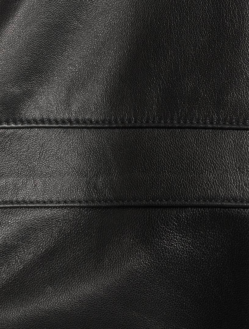 NAHMIAS Leather Track Pullover Jacket | Holt Renfrew