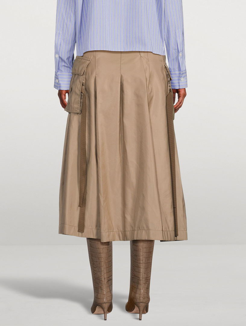 sacai23ss Nylon Twill Skirt-