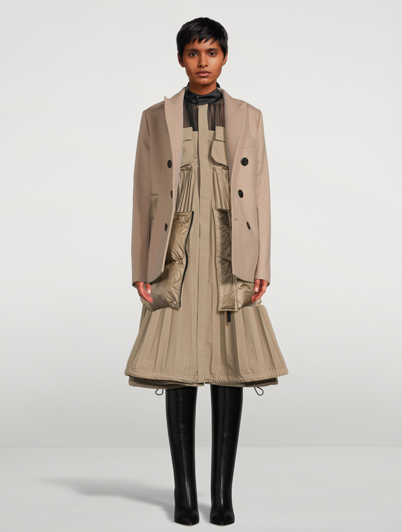 SACAI Wool Melton x Puffer Coat | Holt Renfrew