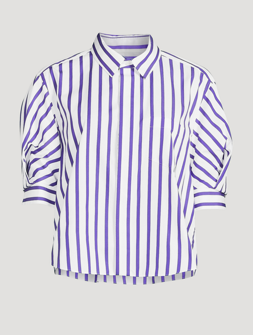 Sacai x Thomas Mason Poplin Shirt In Stripe Print