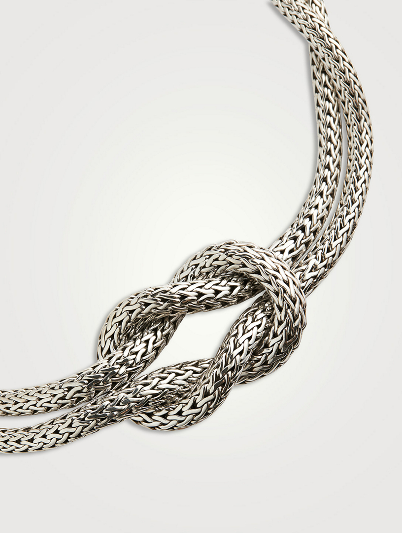 JOHN HARDY Love Knot Graduated Choker Necklace  Metallic