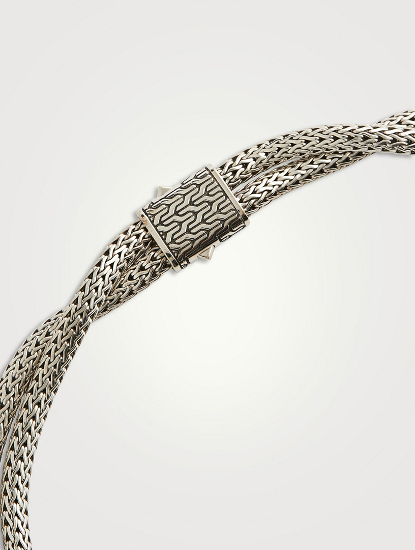 JOHN HARDY Love Knot Graduated Choker Necklace  Metallic