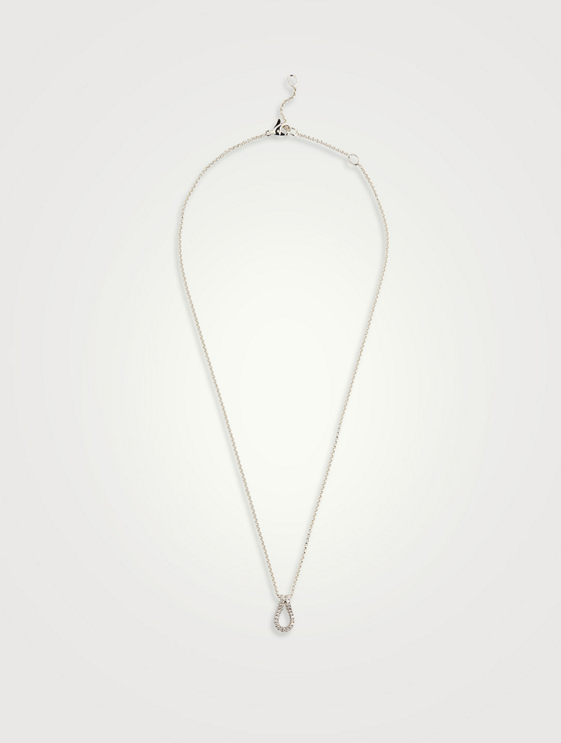 JOHN HARDY Collier gourmette à pendentif Surf avec pavé de diamants  Métallique