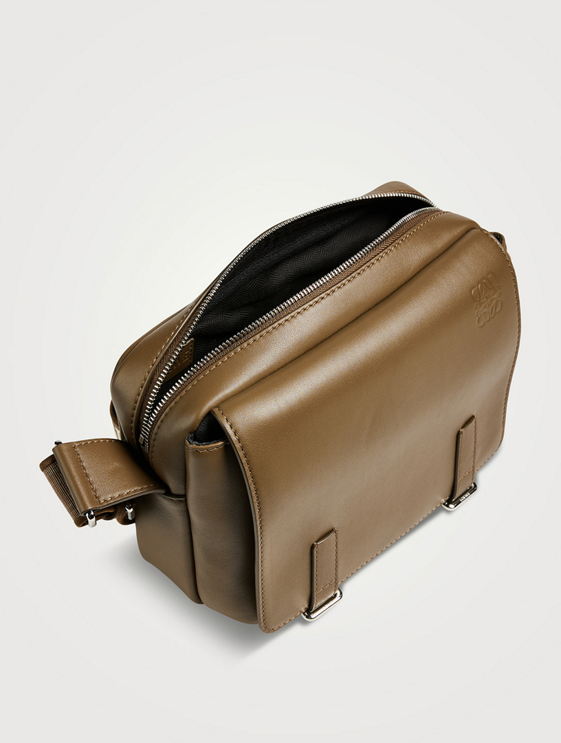 LOEWE Leather And Jacquard XS Military Messenger Bag | Holt Renfrew