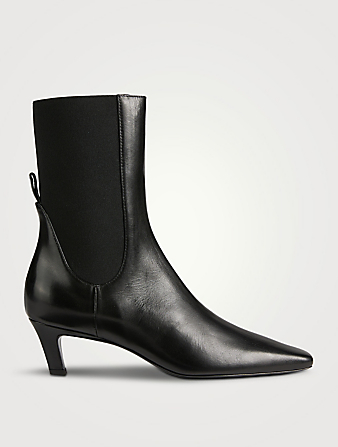 The Mid-Heel Leather Boots