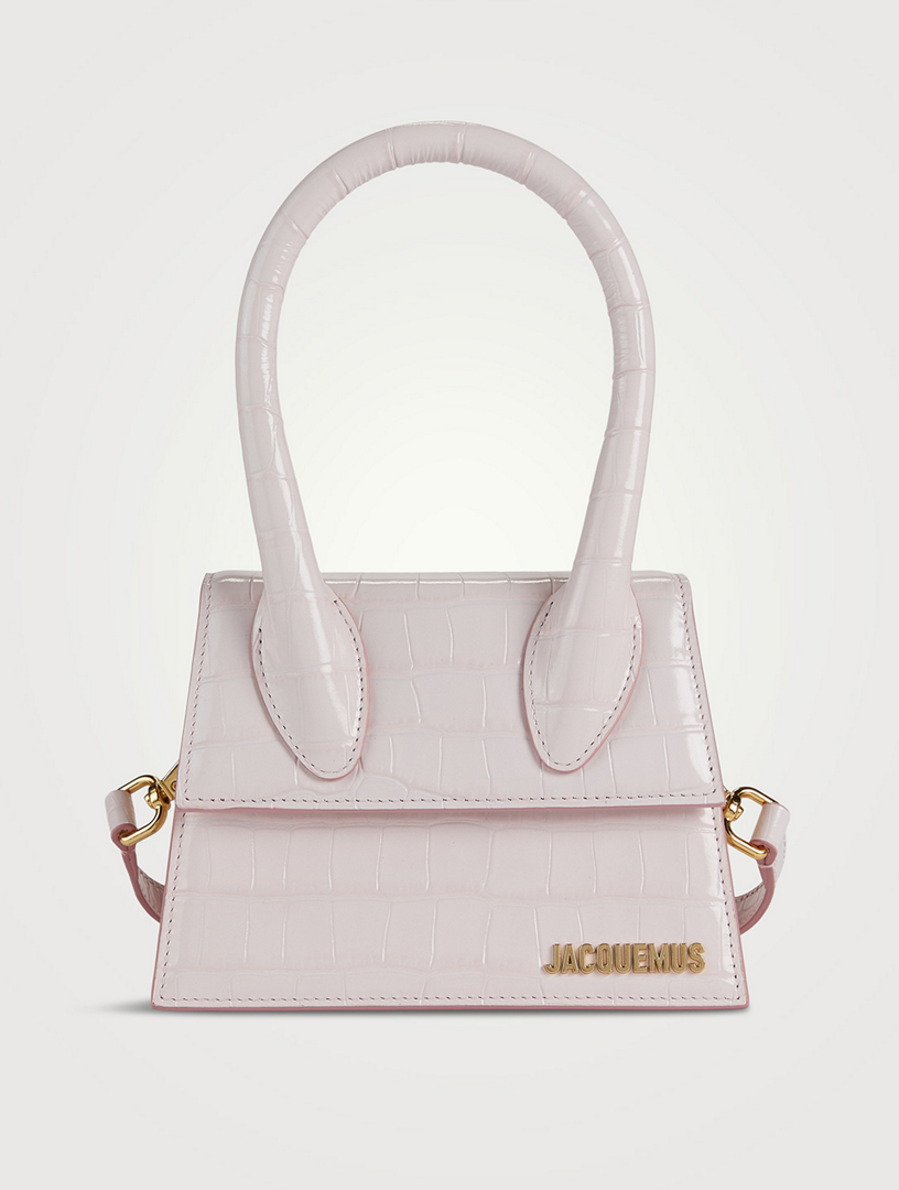 jacquemus white croc bag