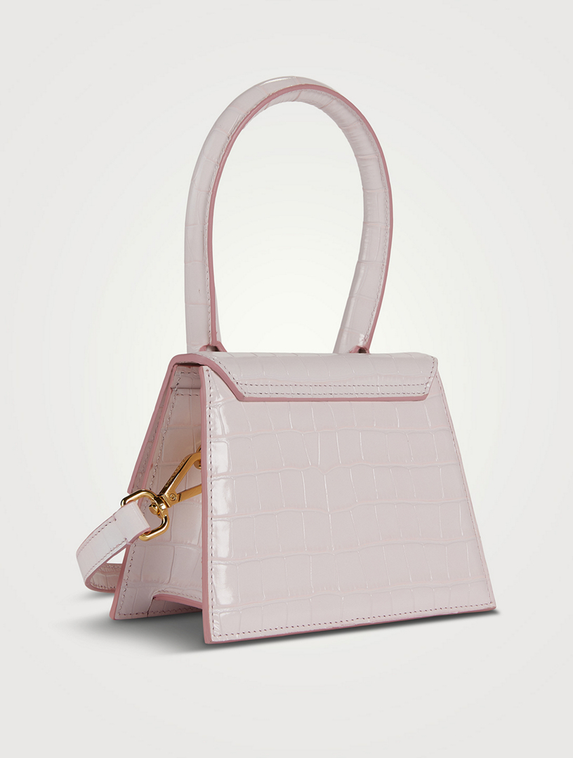 Le Chiquito Moyen Croc-Embossed Leather Bag