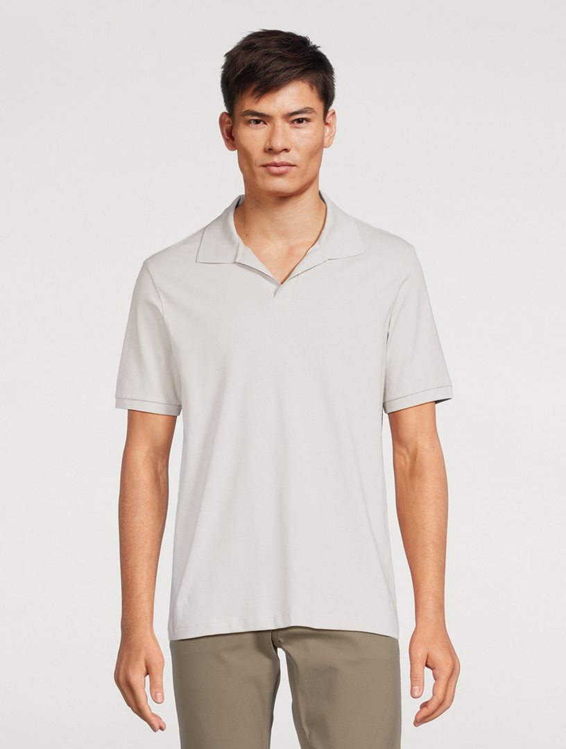 THEORY Brenan Cotton Piqué Polo Shirt | Holt Renfrew