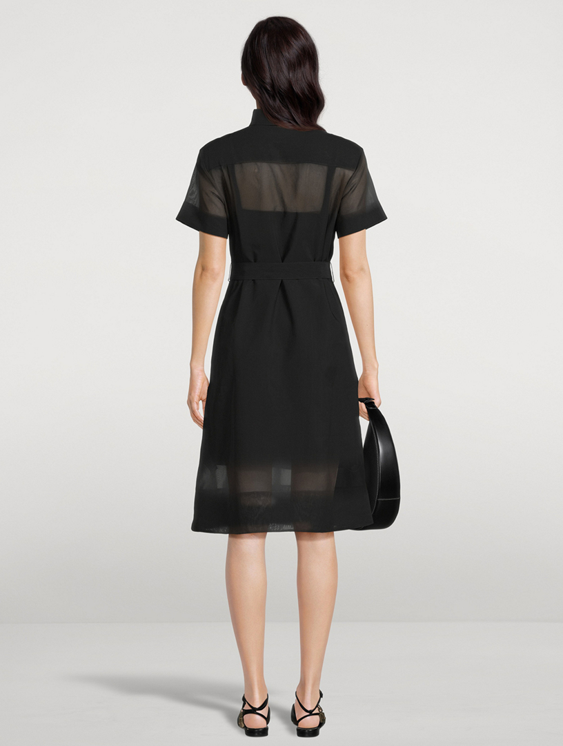 Theory belted shirt hot sale dress