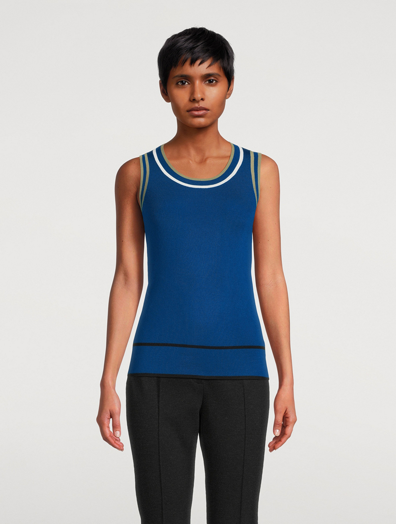 Colourblock Knit Tank Top