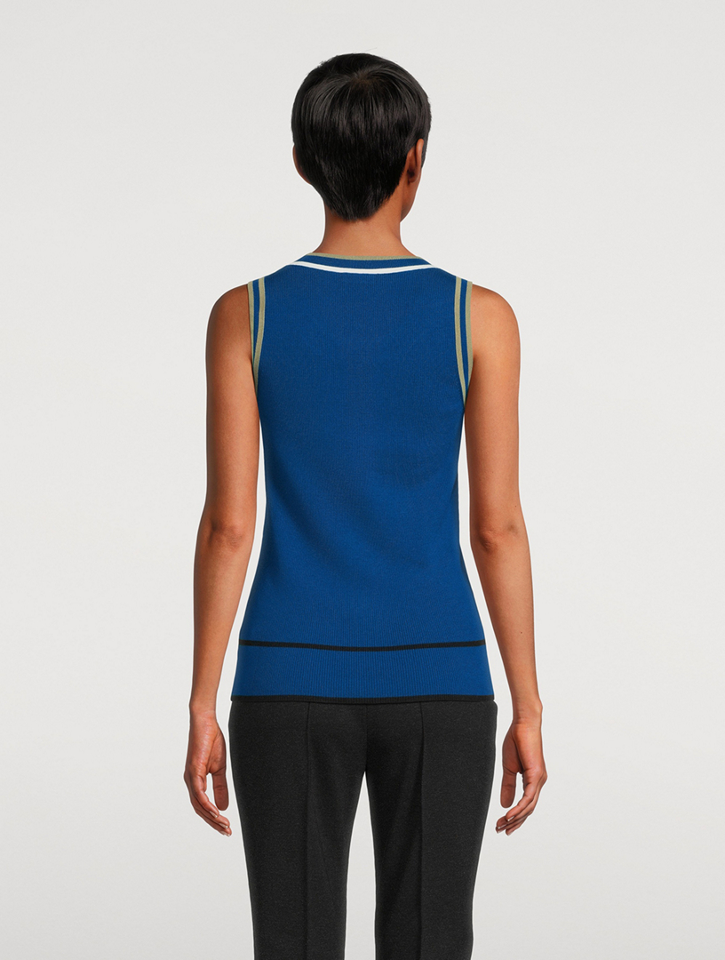 Colourblock Knit Tank Top