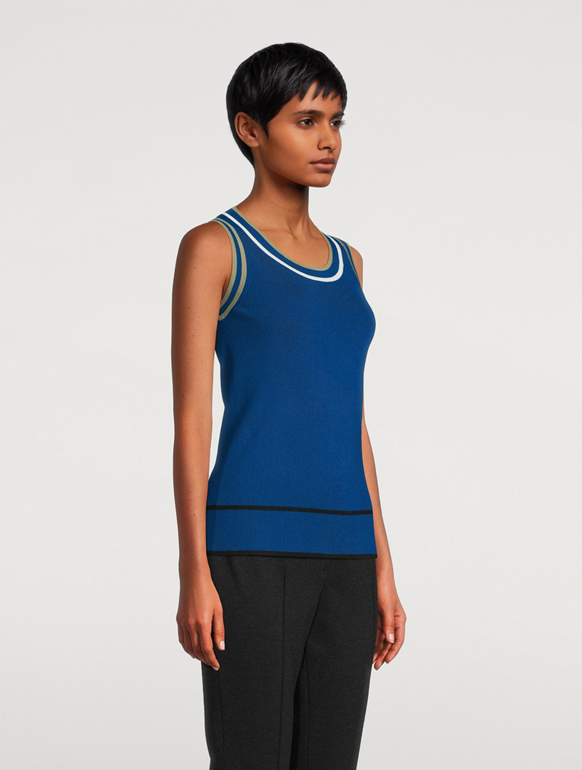 Colourblock Knit Tank Top